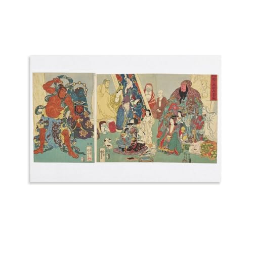 Peinture de Shingoro Hida sur toile, une decoration murale moderne qui raconte une histoire