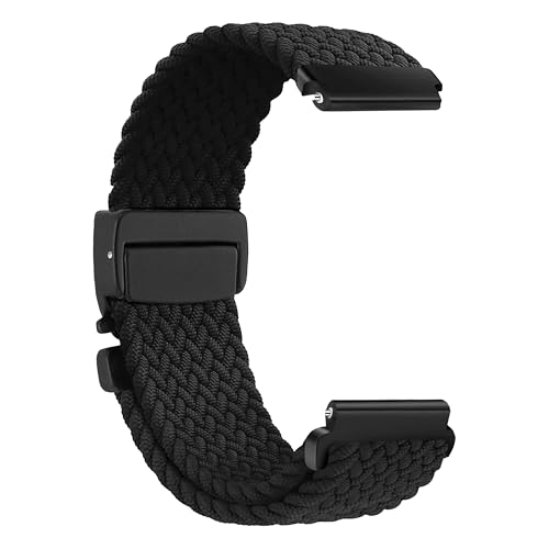 Image of ACM Watch Strap Woven Braided Clipper 22mm compatible with Universal 22mm Size Replacement Strap Smartwatch Adjustable Belt Band