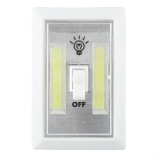 livre Eawfgtuw Interrupteur sans fil COB LED pour abri de jardin ou garage, fonctionne avec piles, montage mural avec interrupteur marche/arrêt, pas de câblage nécessaire, facile à installer