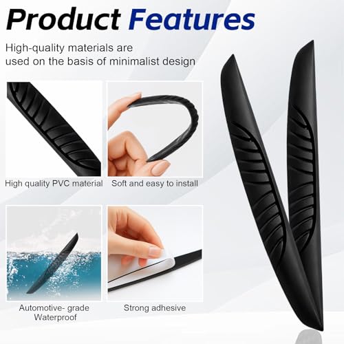 Richunie 10 Piezas Protector Parachoques Coche Protector Coche Protector Lateral Coche,Negro (2 Tamaños) - imagen 4