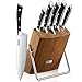 D.Perlla Juego de Cuchillos de Cocina 6 piezas, Cuchillos Cocina Profesional, Ultrafilo Set Cuchillos Cocina de Acero Inoxidable Alemán con Bloque, Mango Ergonómico