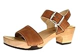Echtes Leder Softclox S3380 KEA Nature Nappa - Damen Schuhe Sandaletten - 27-Cognac, Größe:40 EU