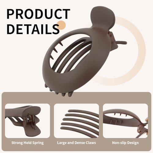 Pinzas planas para cabello, pack de 6, mate antideslizante miniatura 4