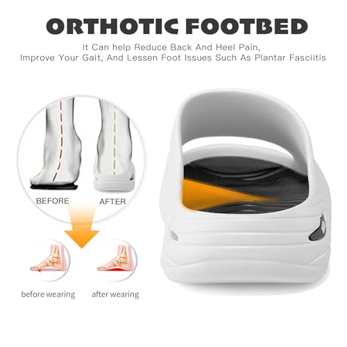 Women's Recovery Sandals - Orthopedic Arch Support for Plantar Fasciitis Relief, Reduces Foot Stress, Comfortable Open Toe Sport Slides, Fit for Home, Outdoor & Post-Workout Walking3