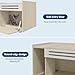 PeacefulHues 31.5 Inch Modern Litter Box Enclosure Cabinet, Concealed Litter Box with Vent Door/Left Side Storage Drawer & Shelf/Small Storage Cabinet/Raised Legs/Top Protectors,for All Kinds of Cats