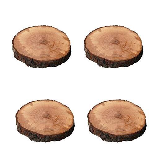 Bajoplato de madera con corteza, 25 cm (4)