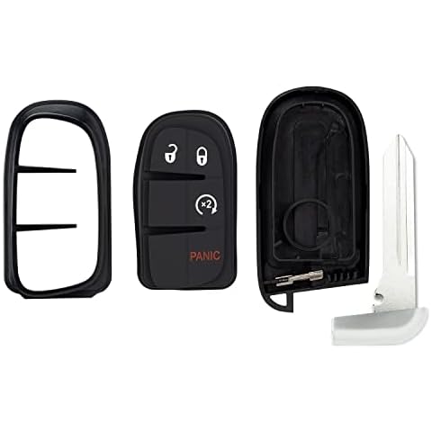 StandardAutoPart Replacement Keyless Entry Smart Key fob Compatible with Ram 1500 2500 Cherokee 2013 2014 2015 2016 2017 2018 2019 2020 2021 GQ4-54T (Shell Case) (4 Button Remote Start) Cover