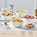 MALACASA 35 OZ Soup Bowls, White Porcelain Bowls Set of 4, Deep Bowl for Kitchen, Large Ceramic Bowls for Soup, Cereal, Salad, Ramen and Fruit, Dishwasher & Microwave Safe, Series Regular