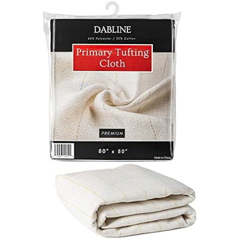 DABLINE Primäres Tufting-Tuch für Teppichherstellung und Stanznadel, Premium-Mönchtuch für Schnitt- und Schlaufenflor-Tuftingpistolen, Tufting-Stoff mit markierten Linien (203,2 x 203,2 cm) Cover