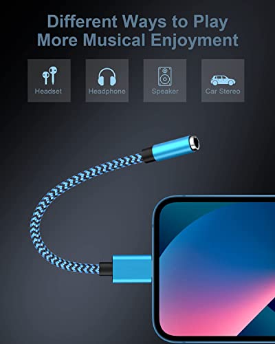 Lightning To 3.5Mm Headphone Jack Adapter, 3-Pack Iphone 3.5Mm Headphones/Earphones Audio Aux Jack Adapter Dongle Cable Converter Compatible With Iphone 14 13 12 11 Pro Max Plus Mini Xr Xs Ipad Ipod #TOP2