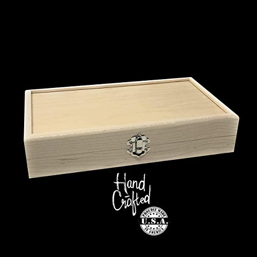 Unfinished Wood Box With Hinges & Latch-10 X 6 X 2 Great For Diy Projects, Home Decor, Storage Case, Small Jewelry Box #TOP3