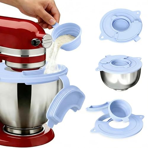 Couvercle bol mélangeur silicone bleu compatible robot KitchenAid - 2