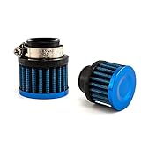 Motorcycle air filter 12mm 25 mm Mini Car Cone Air Intake Filter Universal Clamp-On Air Filter (25mm Blue)