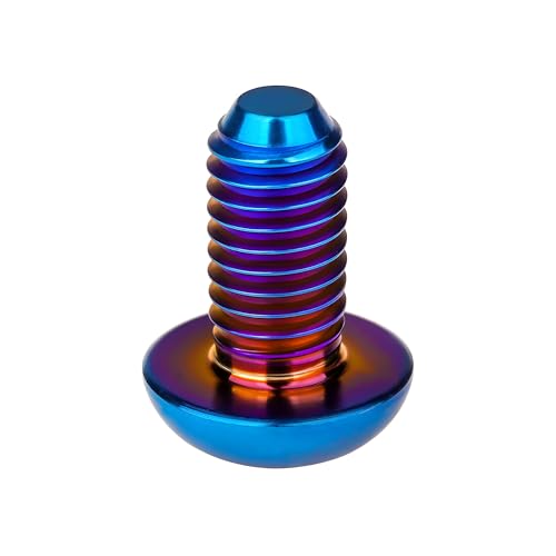 Image of Titanium Bolt M4x6 8 10 12 15 20mm Hex Head Screws for Bicycle Pack of 4 (Burnt Blue, M4x8mm)