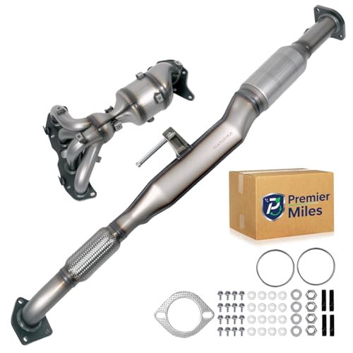PREMIER MILES High Flow Catalytic Converter Compatible with Nissan Altima 2007-2012 2.5L L4 (Front&Rear) interchanges with OE parts 14002-CZ30E and 14002-JA91E (EPA Compliant）