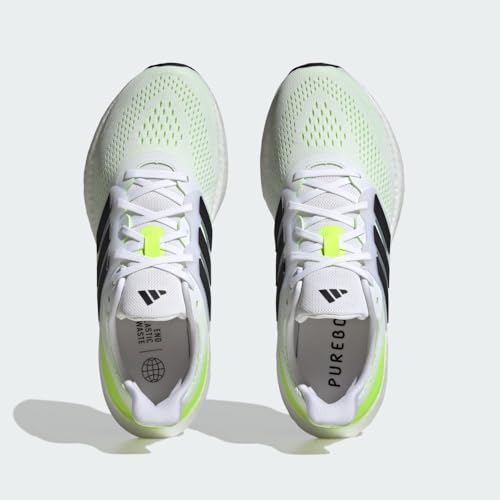 Adidas Mens Pureboost 23 Sneaker, FTWR White/CORE Black/Lucid Lemon, 6.5 US by adidas - Image 4
