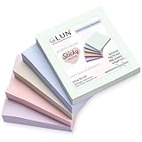 GLUN Macaron Lot de 400 feuilles de notes adhésives puissantes, autocollantes, couleurs vives, multicolore, idéales pour les notes, l'organisation et les rappels.