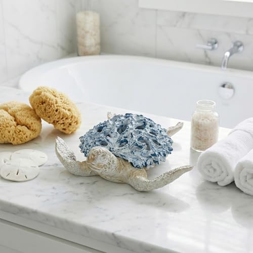 Statue de tortue de corail de qualité supérieure, sculpture d'entrée chic - 8