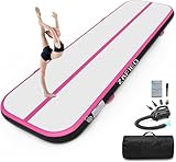 Air Matte Track, Gymnastikmatte 3/4/5/6m Turnmatte Aufblasbar Tumbling Matten mit Pumpe Trainingsmatte Fitnessmatte Yogamatte für Zuhause Outdoor