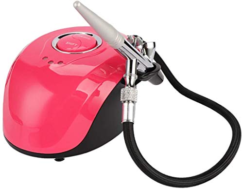 Airbrush Kit, Fy-Light 3 Modes Dual-Action Airbrush Set, Airbrush Compressor w/Mini Compressor 0.2mm Needle 2CC Cup Cleaning Kit for Makeup, Nail, Painting, Craft, Cake Decorating, Tattoo - Pink