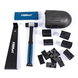 65-Piece All-in-One Flooring Installation Tool Kit for Laminate, Vinyl & Hardwood Floors – Heavy-Duty Pull Bar, Reinforced Double-Faced Mallet, Tapping Block, Knee Pads & 60 Spacers