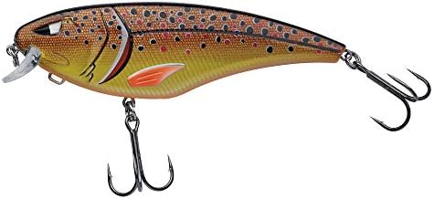 Berkley Zilla Flanker Pike Fishing Lure - Floating Shallow Running Wobbler with Fusion 19 Treble Hooks - Lead Free
