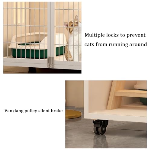 Enclos pour chat ventilé en bois massif Wit pour éviter le stress - 5