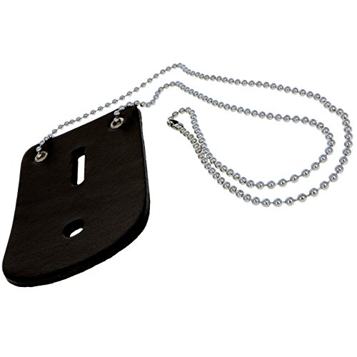 ASR Federal Heavy Gauge Leather Law Enforcement (Undercover, Plain Clothes) Neck Chain Universal Badge Holder