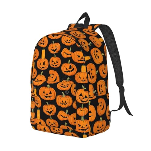 Lightweight Halloween Pumpkin Patterns Backpack, Men'S And Women'S Fashionable Backpack, Travel Outdoor Backpack.2