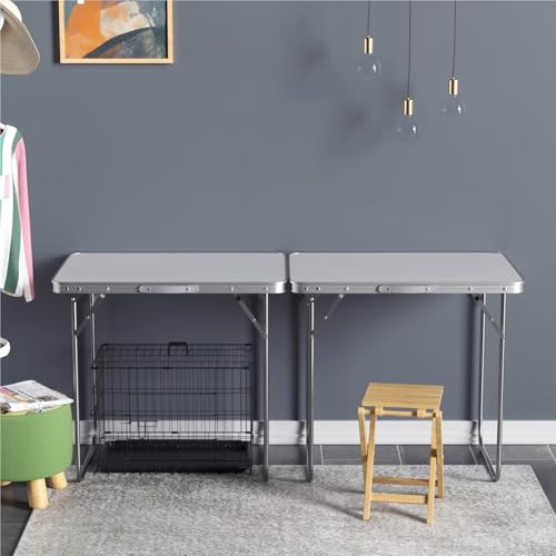 Table de camping en aluminium pliable avec structure stable et légère - 6