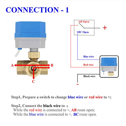 2 Modes - 3 Port motorised Valve Motorized Valve 3 Way Ball Valve 12v - Three Port Valve 1/2 3/4 1 1-1/4 1-1/2 inch (1 inch - DN25) - Image 3