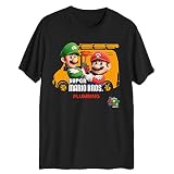 Nintendo The Super Mario Bros Movie Plumbing Bros. Van Men's and Women's Short Sleeve T-Shirt (Black