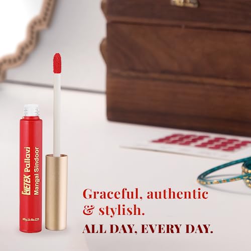 EYETEX Mangal Sindoor, Skin-Friendly, Full Coverage, Semi-Matte,Water-Resistant, Quick-Dry, Fade-Proof & Crease-Free Liquid (6G- Dark Maroon) - Image 3
