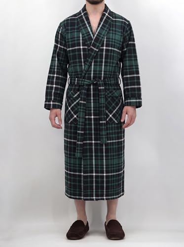 Image of Andrew Scott Mens 2 Pack Long Sleep -Sauna Robe / 100% Cotton Flannel Brush Warm Bathrobe