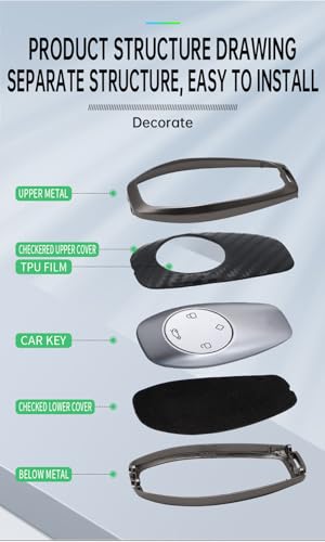 Protector para llave de coche Leapmotor T03 con acabado premium texturizado a cuadros 3