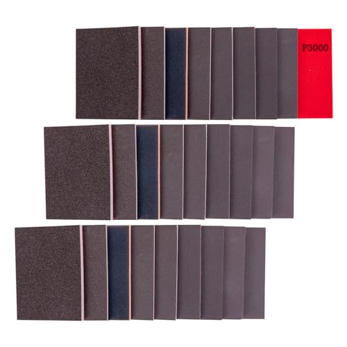 27pcs sanding sponge set,180-3000 grit sanding blocks,wet and dry block sandpapers,sandpaper for walls,flexible foam filled sanding pad,hand sanding block,sand paper for wood,furniture,metal polishing