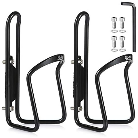 UShake Water Bottle Cages, Basic MTB Bike Bicycle Alloy Aluminum Lightweight Water Bottle Holder Cages Brackets(2 Pack- Drilled Holes Required) Cover