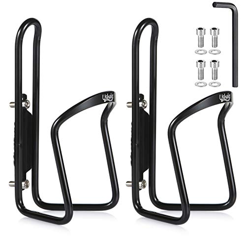 USHAKE Water Bottle Cages, Basic MTB Bike Bicycle Alloy Aluminum Lightweight Water…
