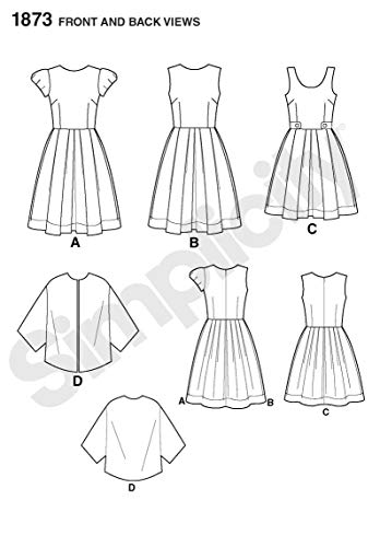 Simplicity 1873 Women's Petite Dress And Jacket Sewing Patterns By Cynthia Rowley, Sizes 14-22 #TOP1