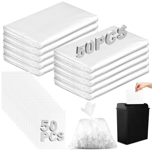 AmazingSpark 100 Set Shredder Bags 15 Gallon and Paper Shredder Lubricant Sheet 50pcs Paper Shred Waste Bags 50 Pack Shredding Sharpening & Lubricating Sheets for Home Office Sheet Trash
