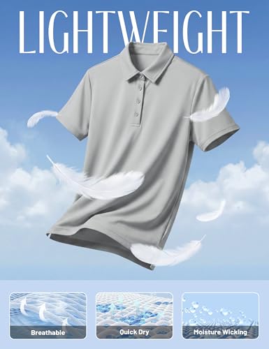 Image of TACVASEN Women's Golf Polo Shirts Short Sleeve UPF 50+ Sun Protection Golf Shirts for Women Quick Dry Collared Polos