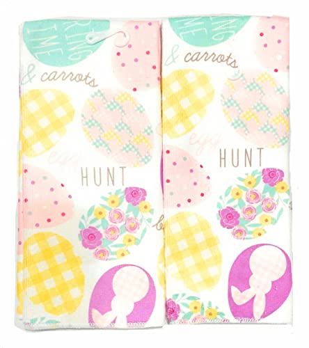 BLJ Easter Themed Egg Hunt Kitchen Bathroom Hand Towel Set, Spring Decor, Easter Decor, Decorative Towels