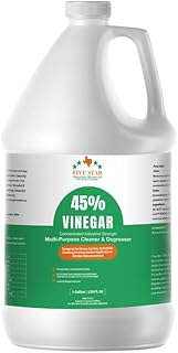 45% Vinegar Concentrated | White Vinegar for Cleaning and Garden | Home, and Outdoor Pure | Max Performance 7X Power | with Instructions (1 Gallon (128 fl oz))