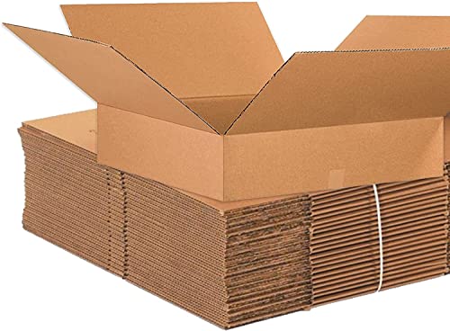 BOX USA Shipping Boxes Flat, 26"L x 26"W x 6"H 10-Pack | Corrugated Cardboard Box for Packing, Moving and Storage 26x26x6 26266