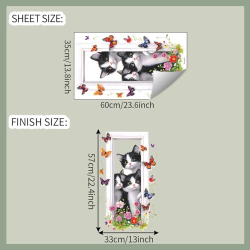 Vinilos Decorativos 3D Gatitos Achang para Pared miniatura 2