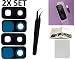 2X Back Rear Camera Glass Lens Cover Replacement + Tool + Guide with TIPS + Adhesives Preinstalled + Tempered Glass + Clean Cloth For Samsung Galaxy S9+ Plus 6.2" G965 Any Carriers