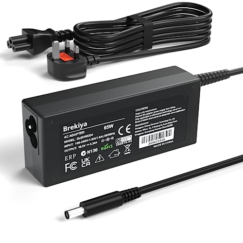 Brekiya 65W 45W Laptop Charger for Dell Inspiron 11 13 14 15 17 3000 5000 7000 Latitude 3410 3420 3510 3520 Vostro 14 15 3000 3558 Dell XPS 11 12 13 Power Adapter