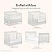 Dream On Me Ashton 4-In-1 Convertible Crib In Grey, Greenguard Gold, JPMA Certified, Non-Toxic Finishes, Features 4 Mattress Height Settings, Made Of Solid Pinewood