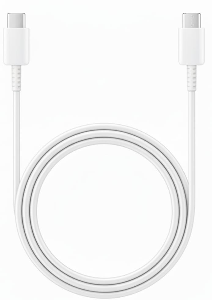 Image of 45W Type C To Type C Fast Charging White Cable | High Speed Data Transfer | Compatible with Samsung Galaxy | Original Superfast Charging