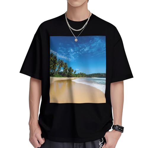 T-shirt femme Clear Sky Wave Beach décontracté manches courtes en coton ample